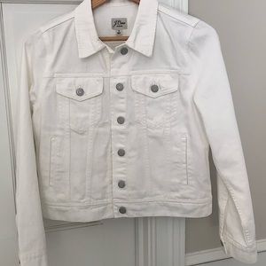 J Crew White Jean jacket. New With tags. Size S